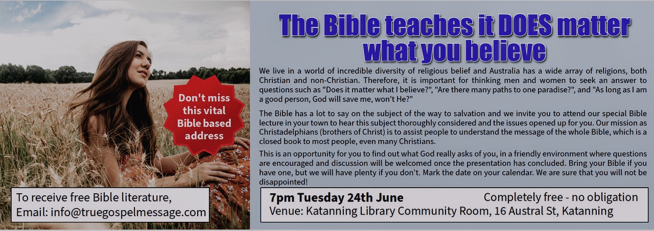 Manjimup Public Lecture